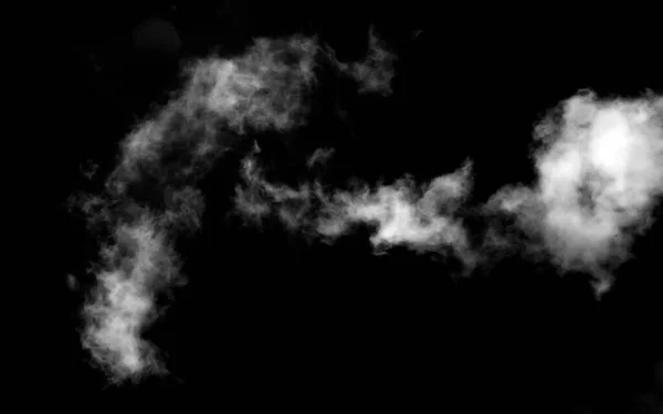 Abstract Fog Smoke Effect Black Background White Smoke — Stock Photo, Image