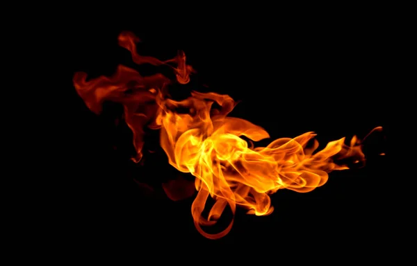 Flame Heat Fire Abstract Background Black Background — Stock Photo, Image