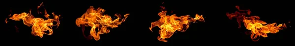 Láng Tűz Elvont Háttér Fekete Háttér — Stock Fotó