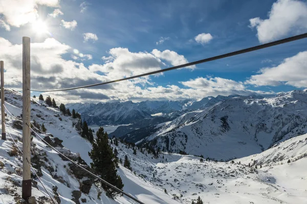 Montanhas Nevadas Alpes Austríacos — Fotografia de Stock