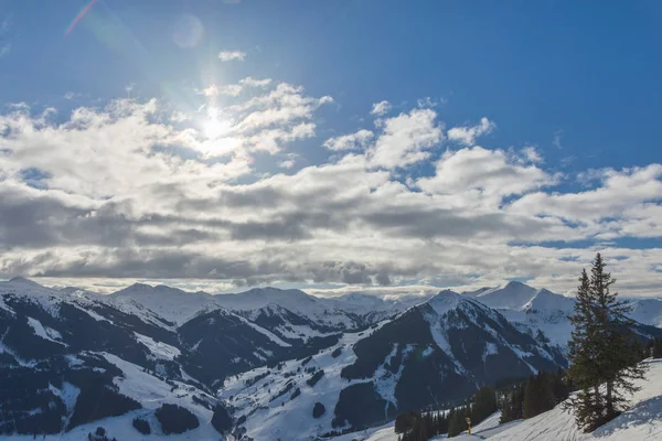 Inverno Nevoso Nelle Alpi Austriache — Foto Stock