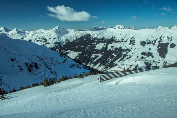 Inverno Nevoso Nelle Alpi Austriache — Foto Stock