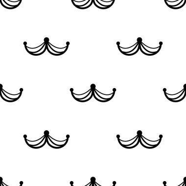 Beyaz arka planda muz ya da bıyıklı kusursuz desen. Tasarım, ağ, ambalaj kağıdı için vektör illüstrasyonu.