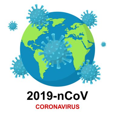 Wuhan coronavirus 2019-nCoV concept. Dangerous chinese nCoV coronavirus. Vector illustration for blog posts, news, articles about 2019-nCoV virus spreading worldwide from Chinese city Wuhan.