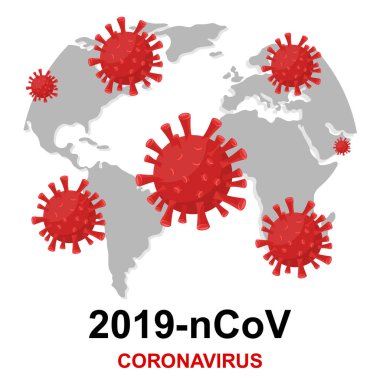 Wuhan coronavirus 2019-nCoV concept. Dangerous chinese nCoV coronavirus. Vector illustration for blog posts, news, articles about 2019-nCoV virus spreading worldwide from Chinese city Wuhan.