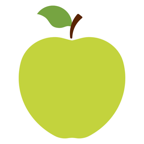 Apple icon. Green apple logo isolated on white background. Vector illustration for any design.