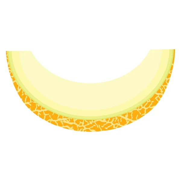 新鲜切碎的瓜果 在白色的背景上分离 蜜瓜蜜瓜夏天水果促进健康的生活方式 有机水果 卡通风格 任何设计的矢量说明 — 图库矢量图片
