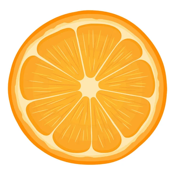 Fresh Bright Exotic Half Tangerine Mandarin Isolated White Background Summer — Stock Vector