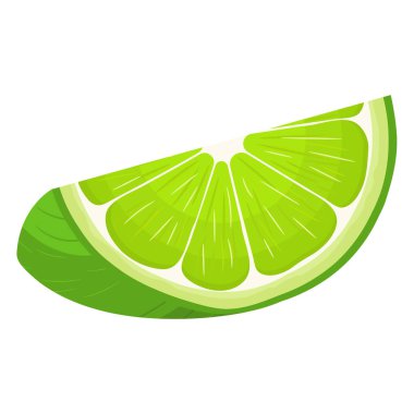 Beyaz arka planda izole edilmiş taze, egzotik dilimlenmiş limon meyvesi. Sağlıklı yaşam için yaz meyveleri. Organik meyve. Çizgi film tarzı. Herhangi bir tasarım için vektör illüstrasyonu.