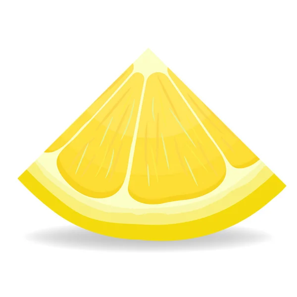 Čerstvé Jasně Exotický Řez Plátky Citron Ovoce Izolované Bílém Pozadí — Stockový vektor