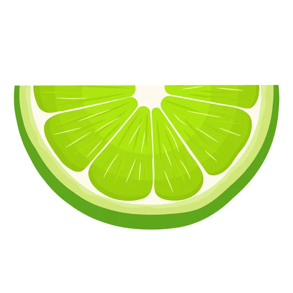 Fraîche Coupe Exotique Coupe Éclatante Citron Vert Fruits Isolés Sur — Image vectorielle