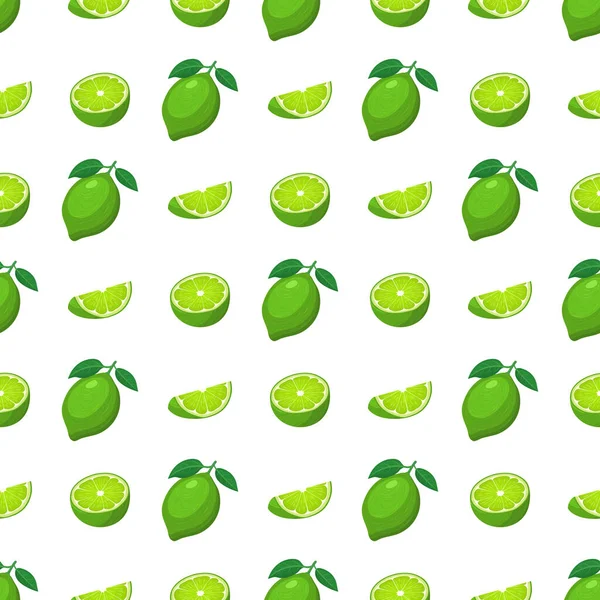 Taze, parlak, egzotik bir bütün, yarım ve beyaz arka planda dilimlenmiş limon meyvesi ile kusursuz bir desen. Sağlıklı yaşam için yaz meyveleri. Organik meyve. Herhangi bir tasarım için vektör illüstrasyonu.