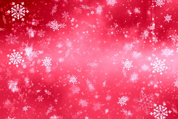 Red Christmas Background Holidays Christmas Decoration Snowflakes Red Background Defocused — Stock Photo, Image