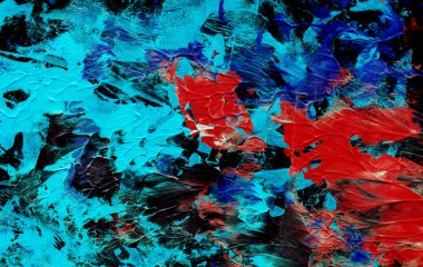 Gökyüzü mavisi ve kırmızı soyut resim arkaplanı