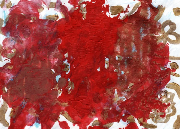 Peinture abstraite contemporaine rouge fond — Photo
