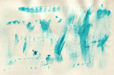 Turkuaz fırça darbeleri soyut resim arkaplanı