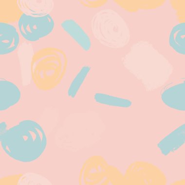 Kızarık pembe soyut modern modayı, el çizimi dokuları arka planda olan dikişsiz motif..