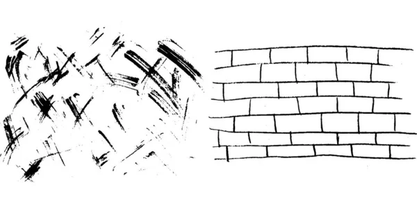 Hintergrund der Wandtextur mit groben Pinselstrichen, Lackspuren, Pinselstrichen, Lackierungen, Lackspuren, Linien — Stockvektor