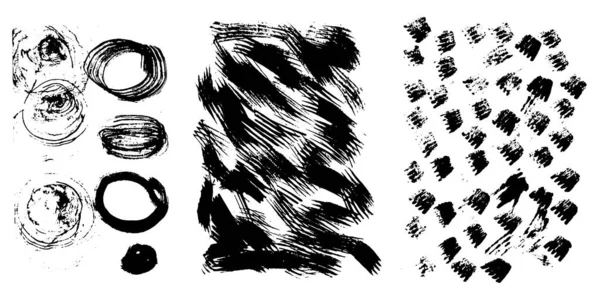 Ручная роспись фон с грубыми мазками кисти, краски, Дауб, краски следы, линии — стоковый вектор