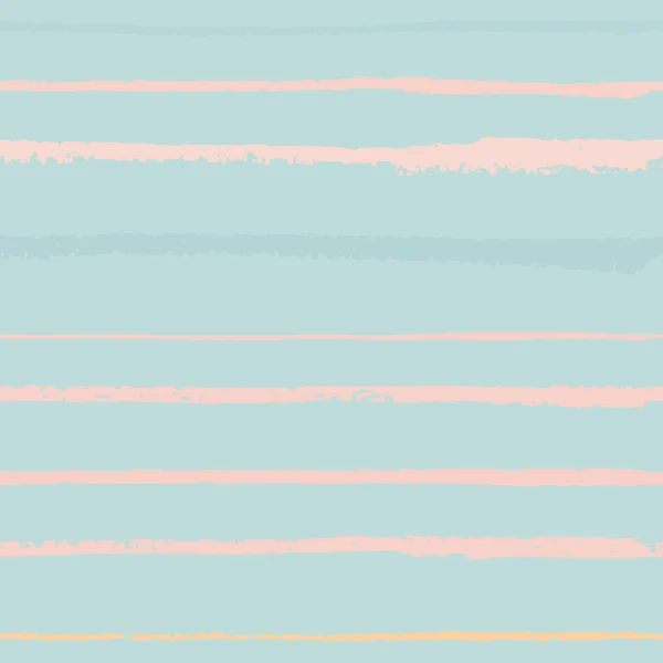 Růžové vodorovné texturované čáry na tyrkysovém módním bezešvém vzoru pozadí. — Stockový vektor