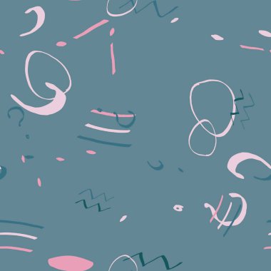 Pembe graffiti desenli gök mavisi desenli etnik arka plan.