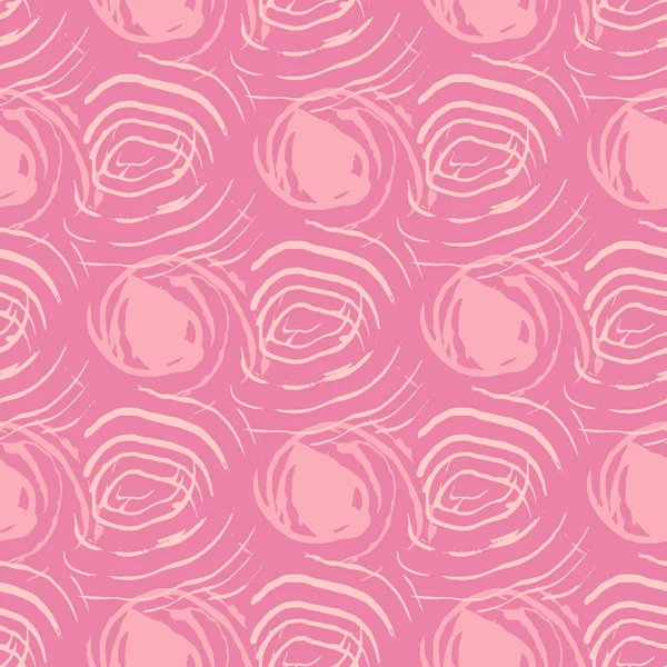 Pink abstract rose floral seamless pattern with hand drawn texture pastel romantic background. — 스톡 벡터