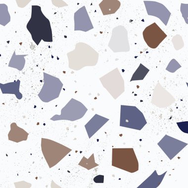 Beyaz arka planda terrazzo desenli güzel..