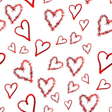 Beyaz arkaplanda aşk sembolleri.