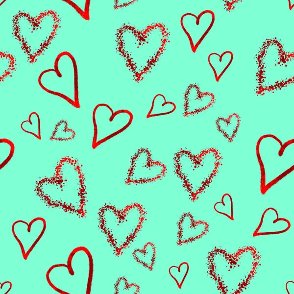 Ilustraciones de símbolos de amor sobre fondo turquesa . — Foto de Stock