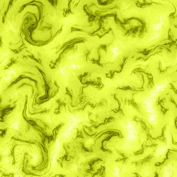 Chartreuse and gold abstract marble swirls background. — 图库照片