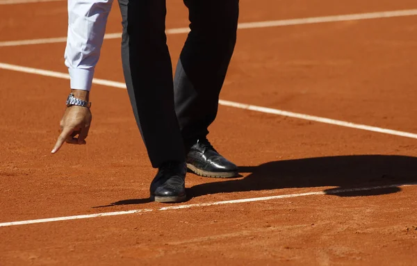 Decisión del árbitro de tenis — Foto de Stock