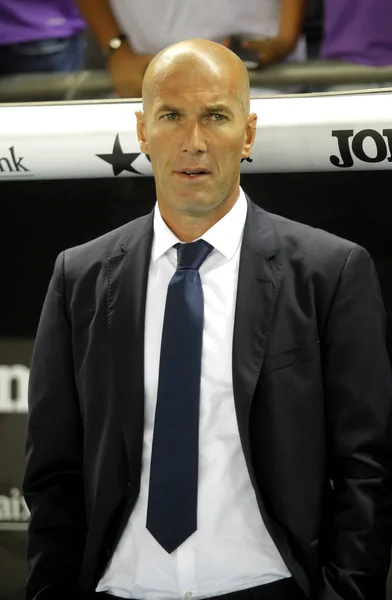 Zinedine Zidane Manager von Real Madrid — Stockfoto