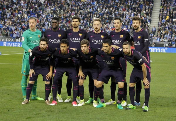 FC barcelona line-up — Stockfoto