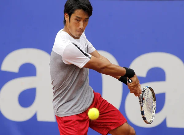 Japans tennisster Yuichi Sugita Rechtenvrije Stockfoto's