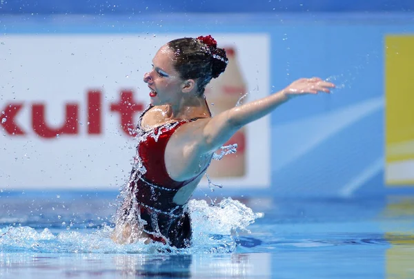 Estel Anais Hubaud Francia Durante Evento Natación Sincronizada Solitario Del —  Fotos de Stock