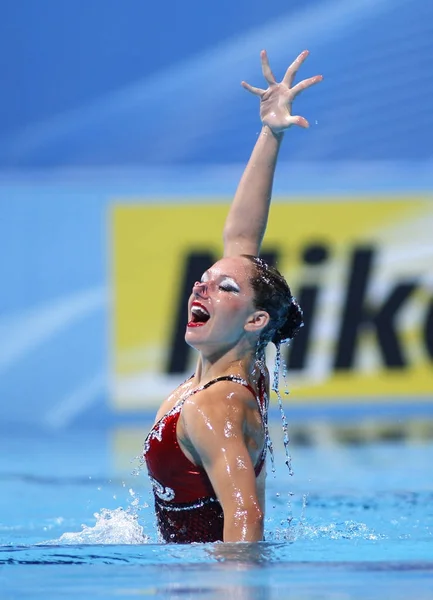 Estel Anais Hubaud Francia Durante Evento Natación Sincronizada Solitario Del — Foto de Stock