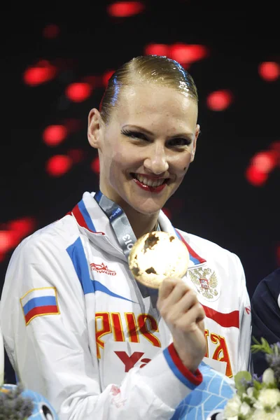 Svetlana Romashina Από Ρωσία Κατά Διάρκεια Μετάλλια Τελετή Του Σόλο — Φωτογραφία Αρχείου