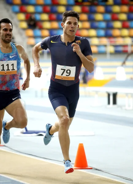 カタルーニャ ピスタ Coberta 陸上競技大会国際中 1500 メートル イベントで バルセロナのバルセロナ スペイン マルク — ストック写真