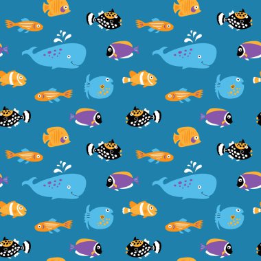 Güzel deniz egzotik balık ile sorunsuz doku