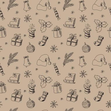 Sorunsuz şablon Noel parti malzemeleri /