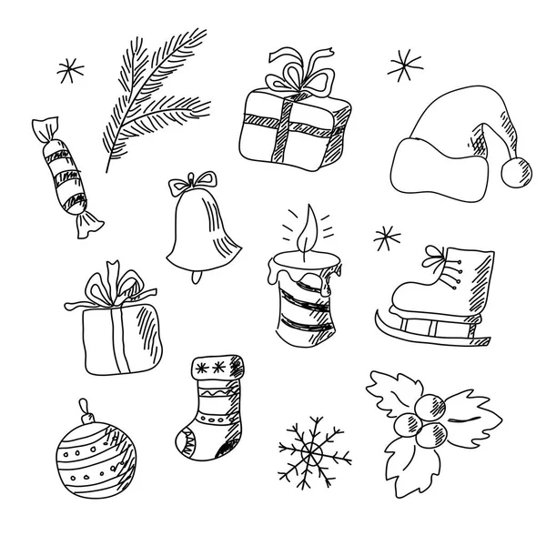 Ensemble d'éléments de Noël pour le design — Image vectorielle