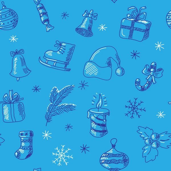 Adorno de Navidad lindo en un tema de invierno — Vector de stock