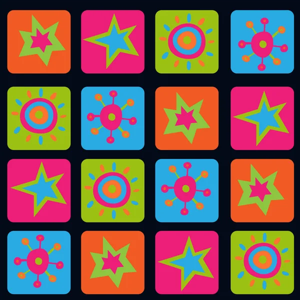 Cute seamless pattern with bright children 's patterns — стоковый вектор