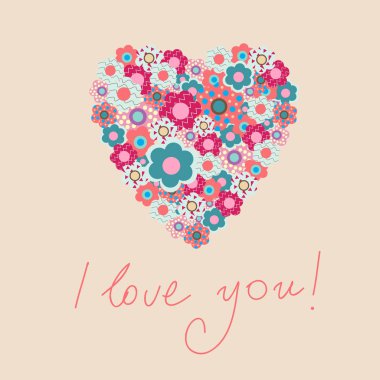 Saint Sevgililer günü için şık kartpostal