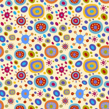 Dekoratif basit unsurları ile soyut seamless modeli