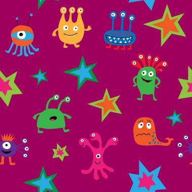 Yabancılar ve pembe bir arka plan üzerinde yıldız ile Seamless Modeli