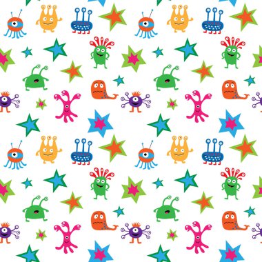 Yabancılar ve beyaz arka plan üzerinde yıldız ile Seamless Modeli