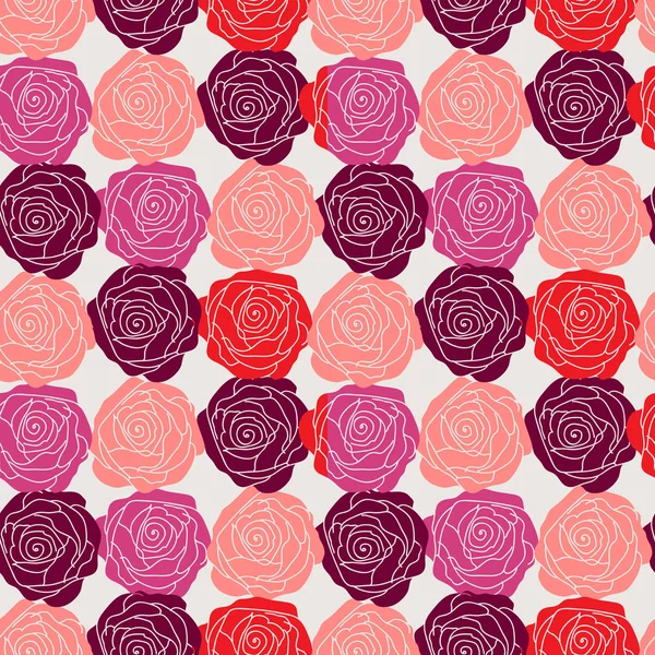 Stylish floral celebratory seamless background with roses — Stock Vector