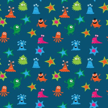 Komik uzaylılar ve yıldız ile Seamless Modeli