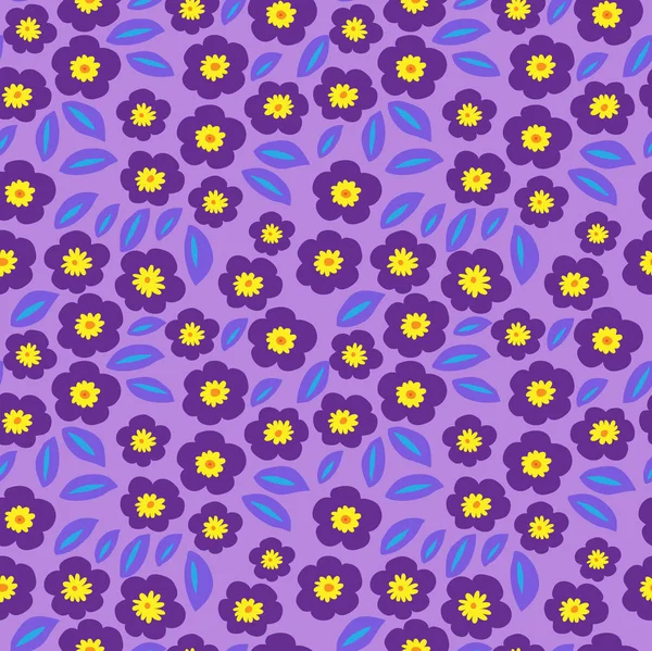 Menekşe mor bir arka plan ile şirin seamless modeli